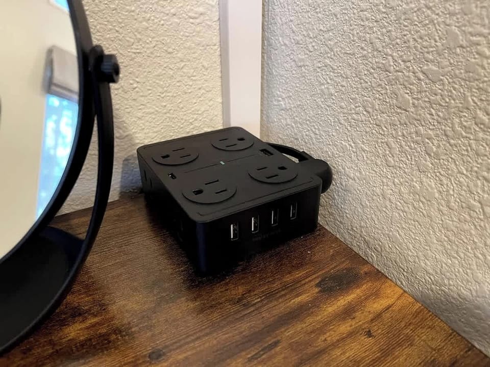 Surge protector for safe USB-A, USB-C charging for all your devices (on desk)