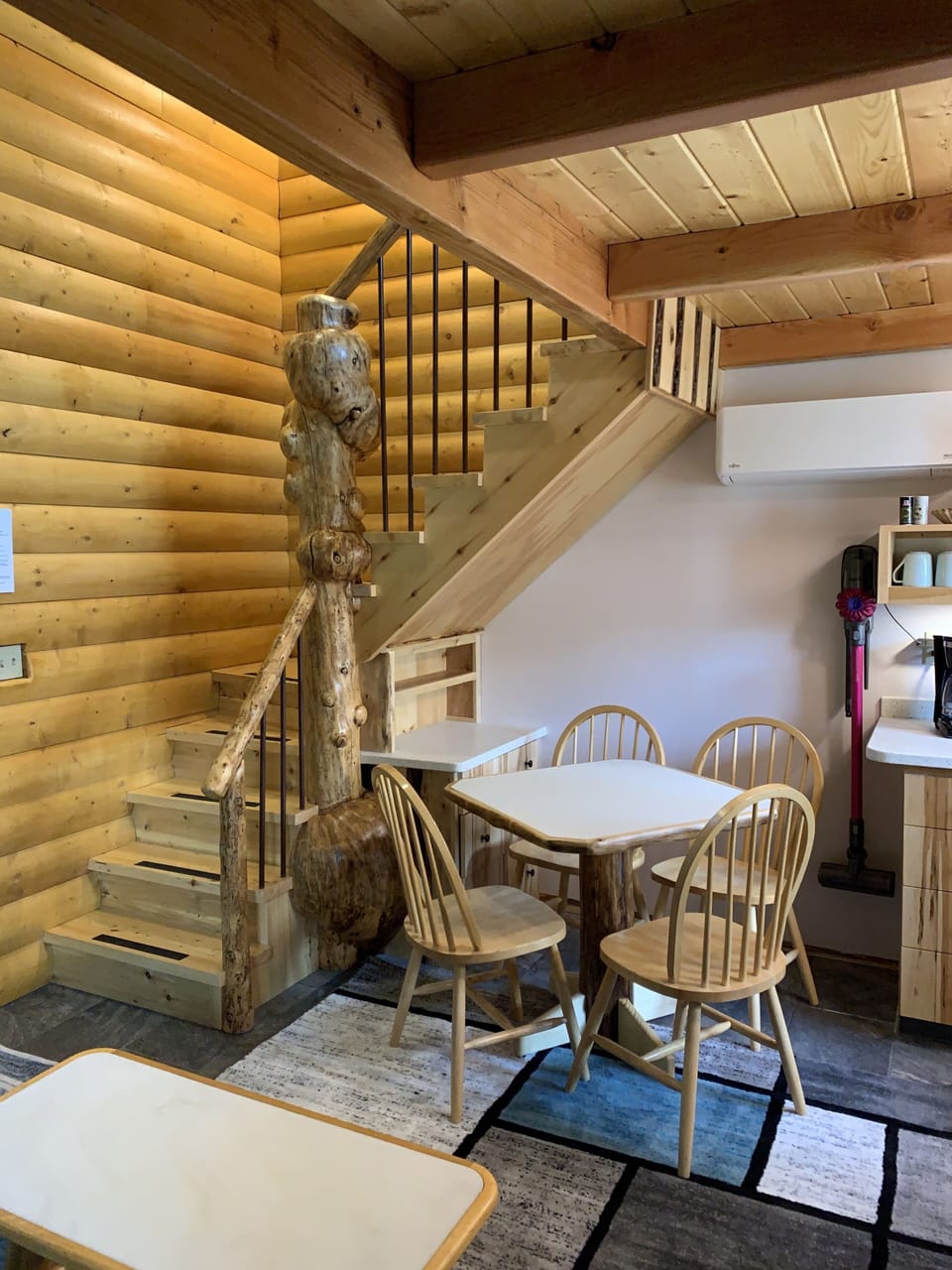 Winding staircase to the loft.
