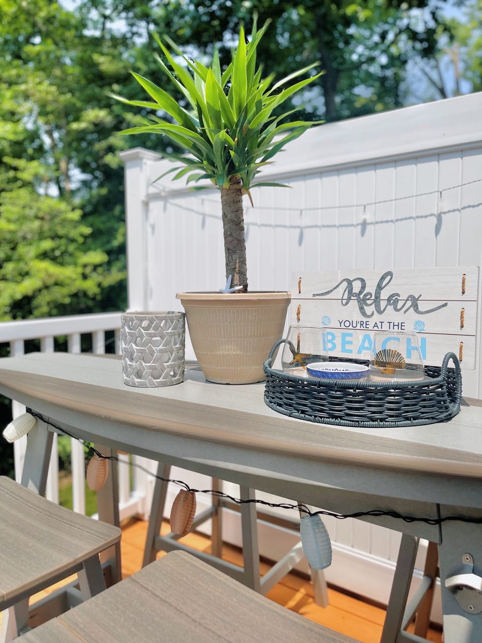 Back deck with seating 