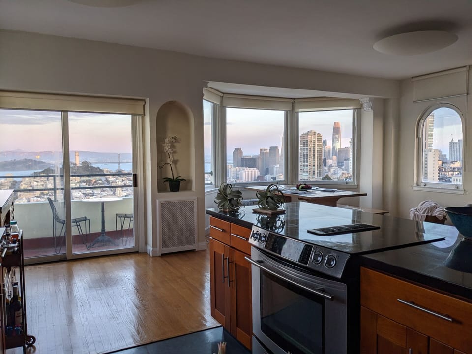 Newly renovated kitchen with Alcatraz view!