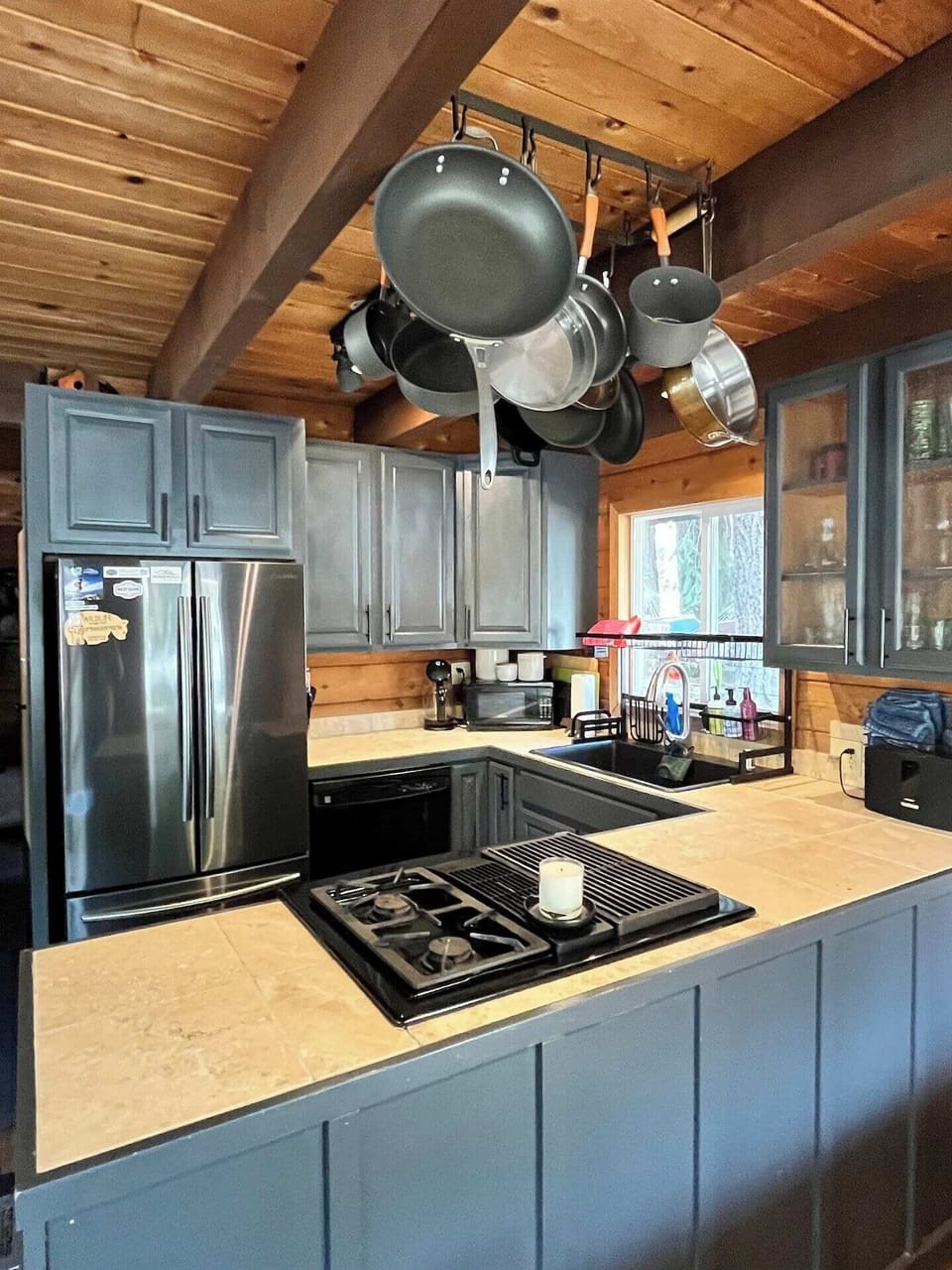 Fully equipped open concept kitchen with modern appliances! 