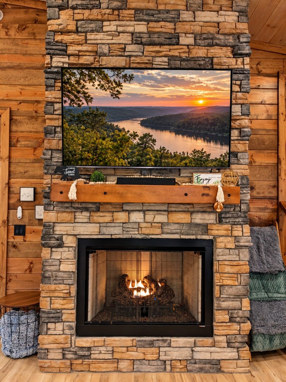 Cozy Cabin Fireplace Retreat