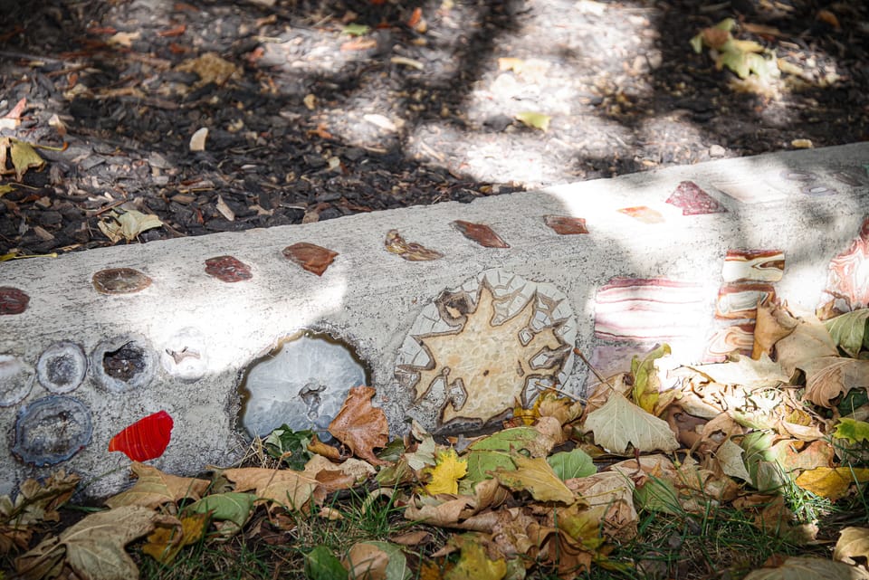 Some inlaid rocks around the property