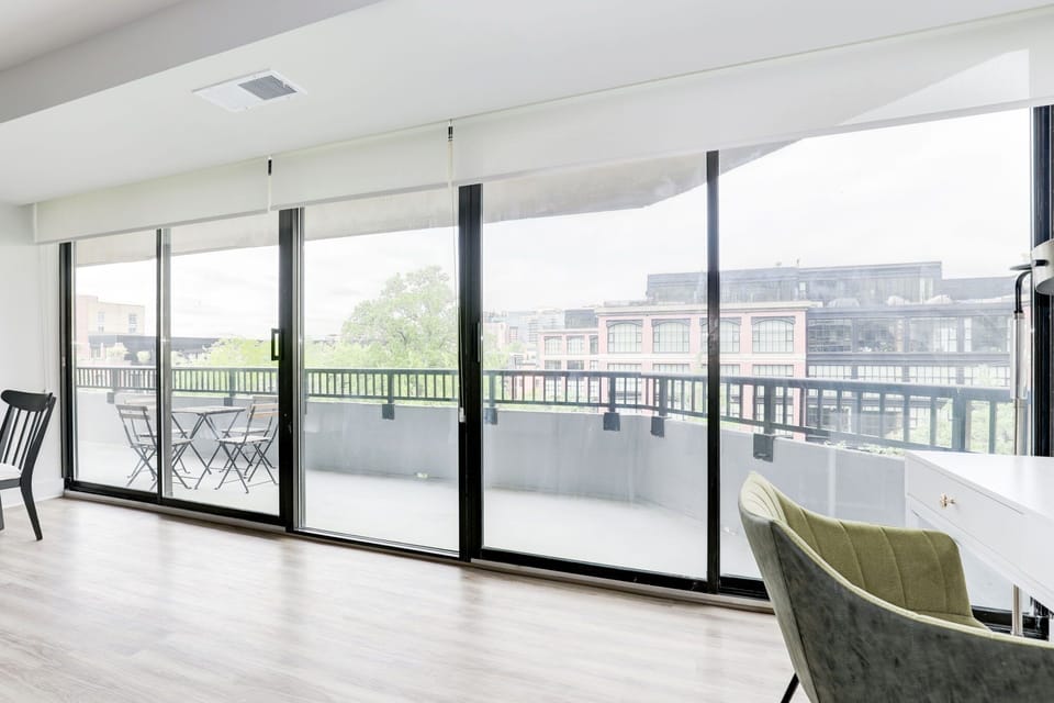Large sliding glass door