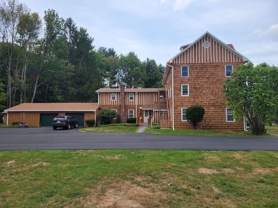 Side view and parking area