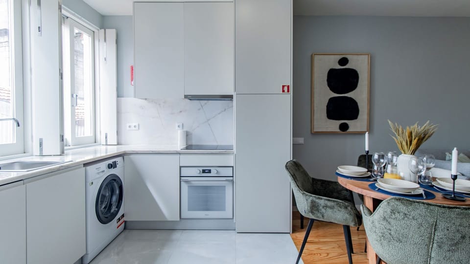 Our kitchenette counts with lots of appliances like refrigerator, washing machine, dishwasher, toaster and coffee maker #charming #welcoming