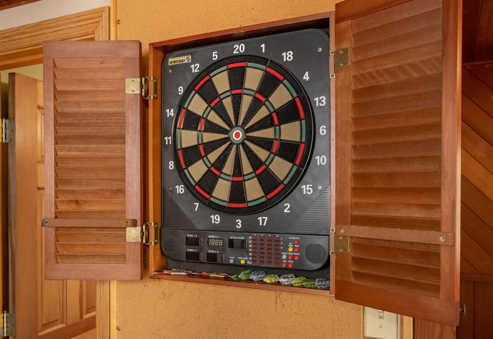 Darts! Another great addition to the lower level living and game room