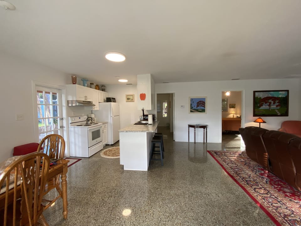 Your view when you enter.  The terrazzo floor has been recently polished.