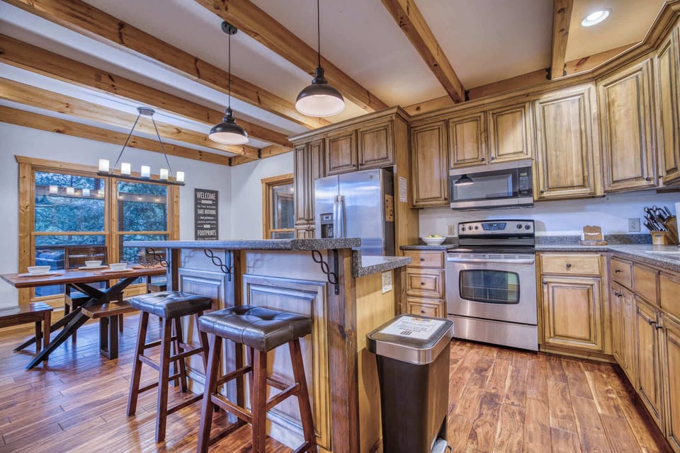 Large kitchen with plenty of cabinet and counter space