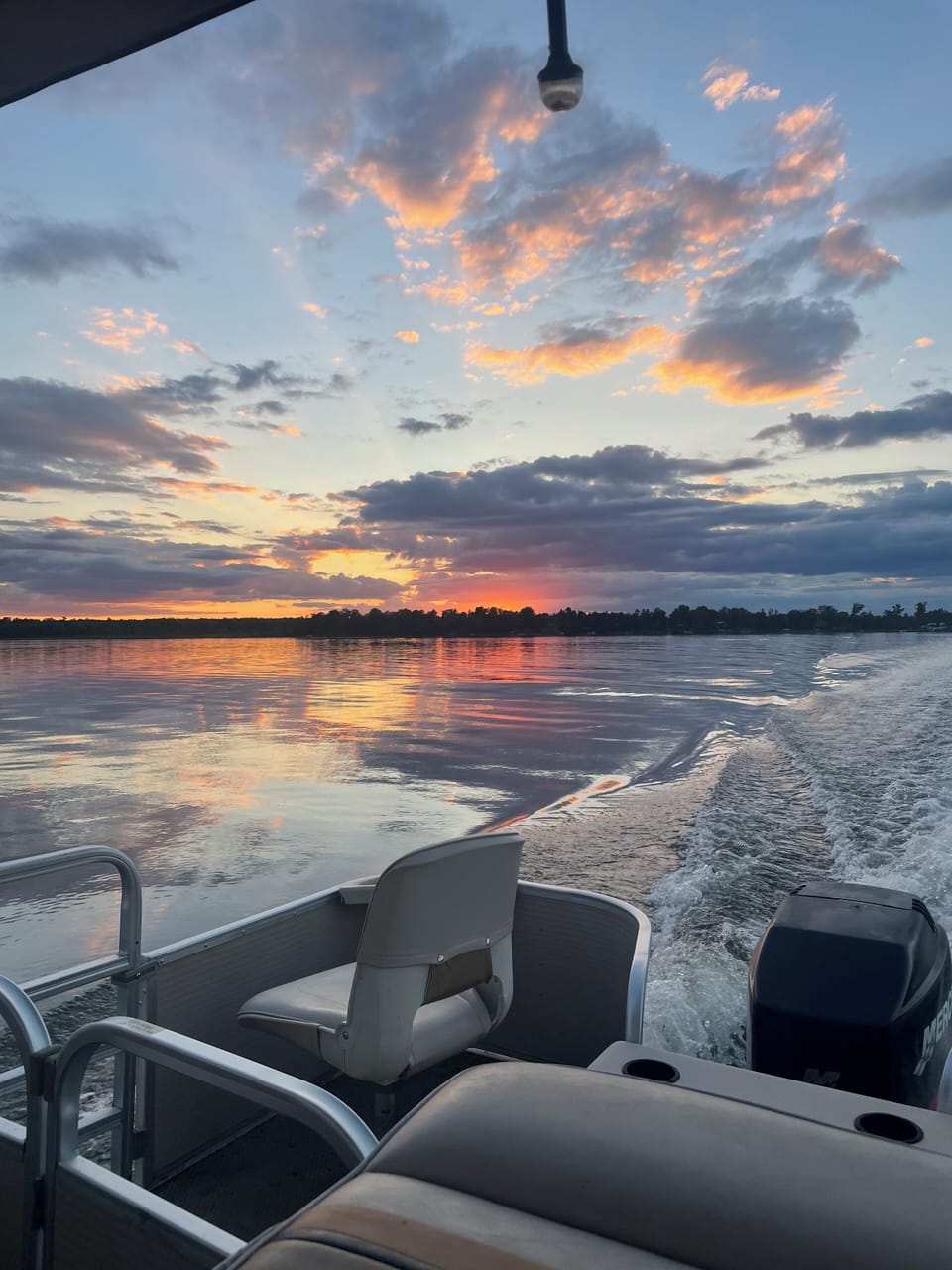 Beautiful sunsets on the lake