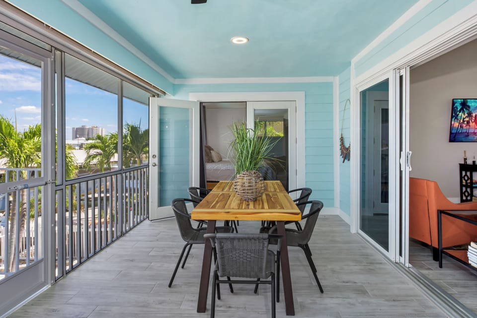 Dining on back porch