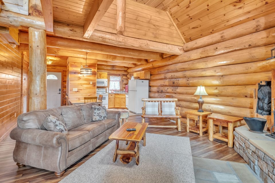 Indoors, Hardwood, Stained Wood, Rug, Refrigerator