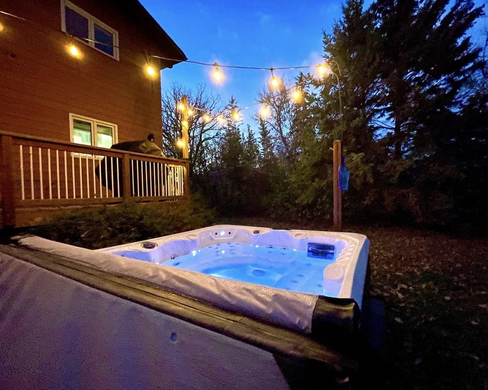 Relax in the hot tub
