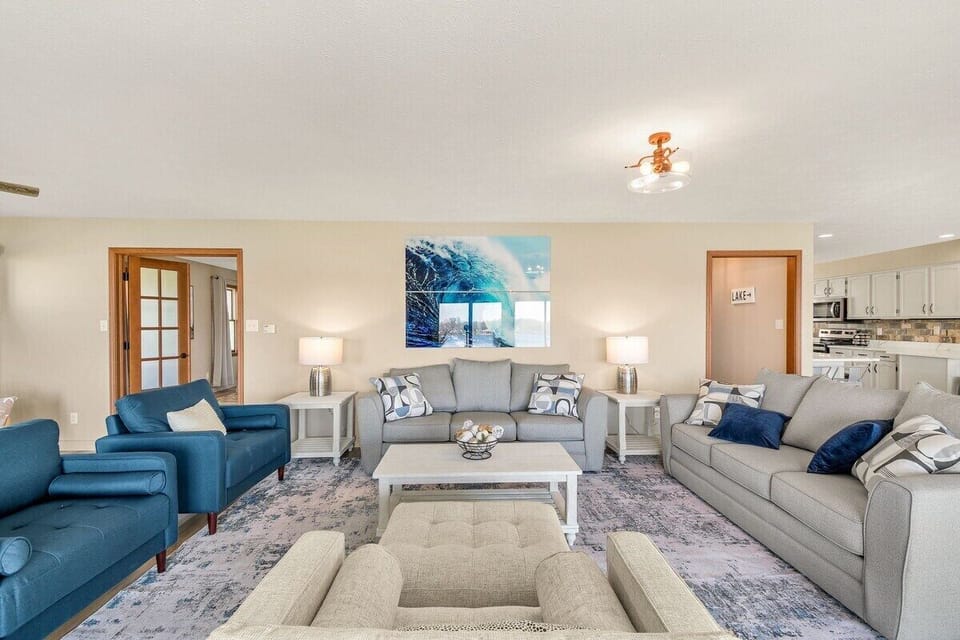 Modern main level open living area perfect for family gatherings!