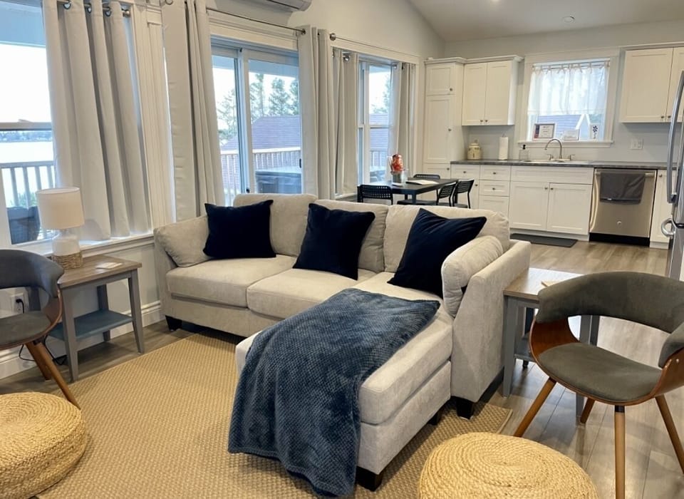 Family room looking toward kitchen