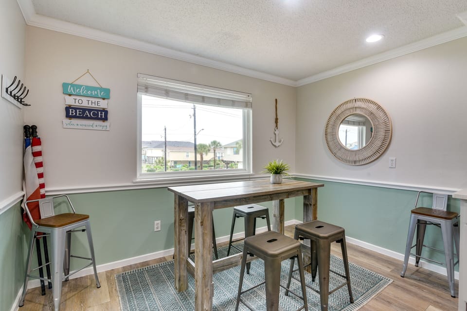 Dining Area | Dishware/Flatware | High Chair | Trash Bags/Paper Towels