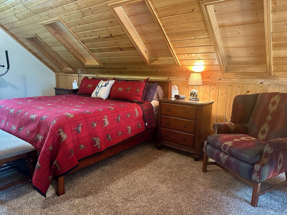Master suite in loft.