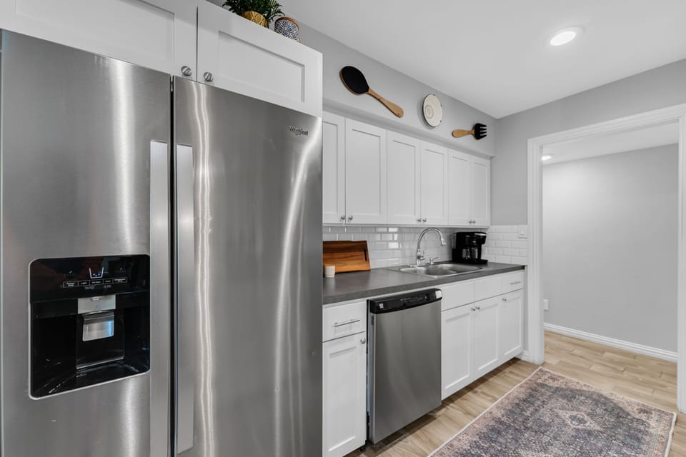 Stainless steel appliances and ice maker
