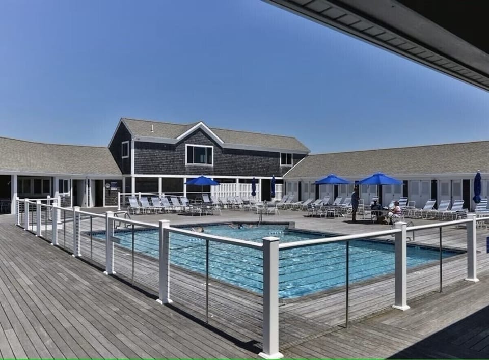 heated saltwater pool