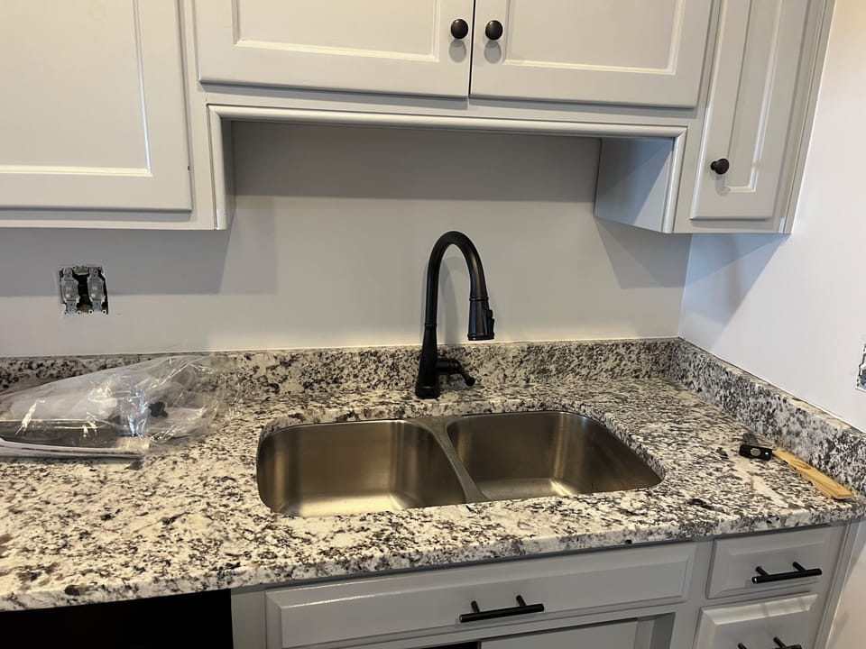 New Granite countertops, New Sink
