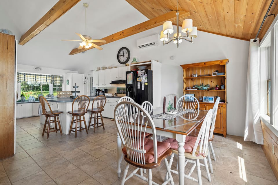 Dining room and kitchen