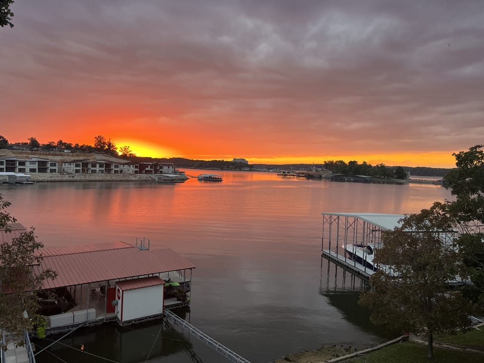 Sunset view from house 