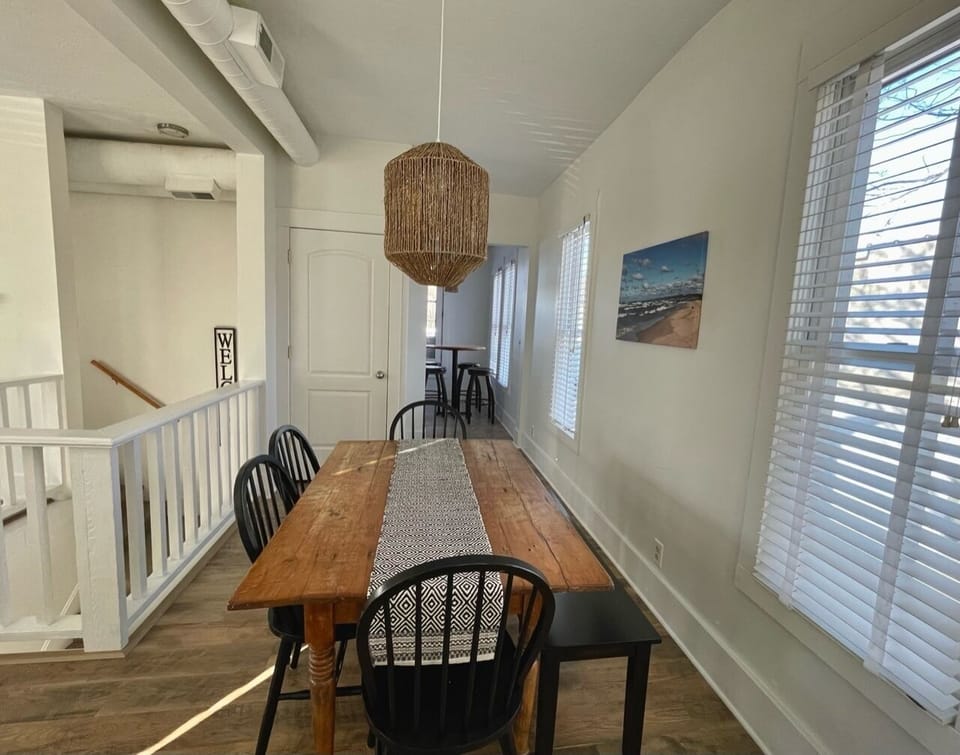 Dining room looking into kitchen entry