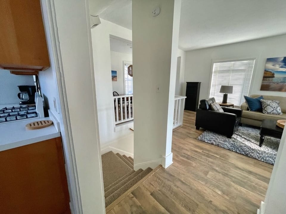 Stairwell entry from kitchen