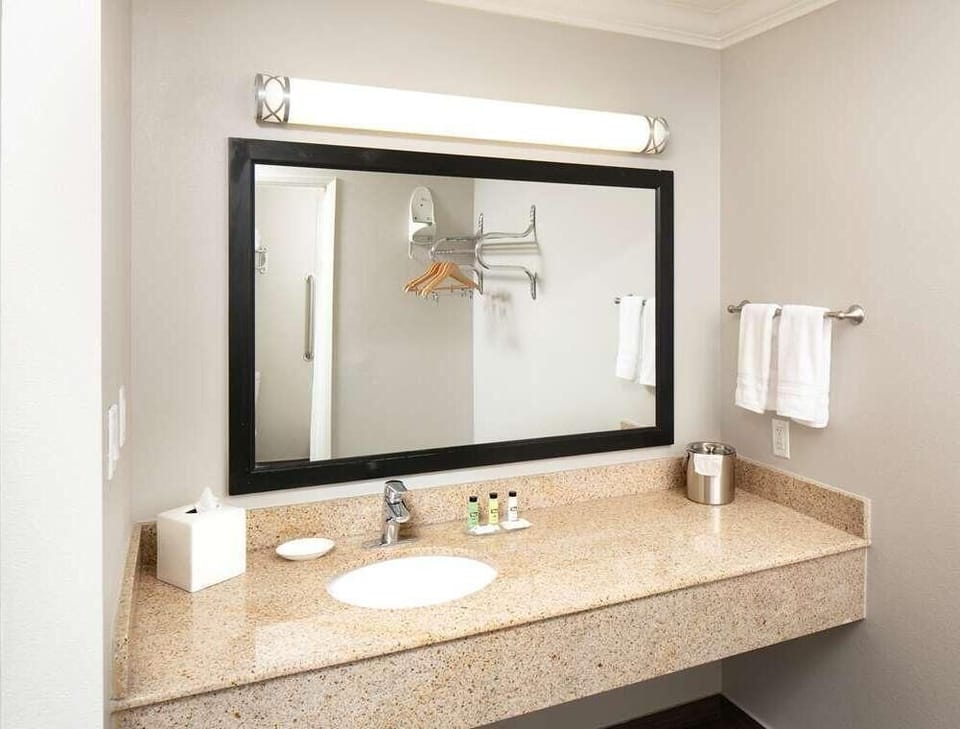 Bathroom with the essential toiletries provided!