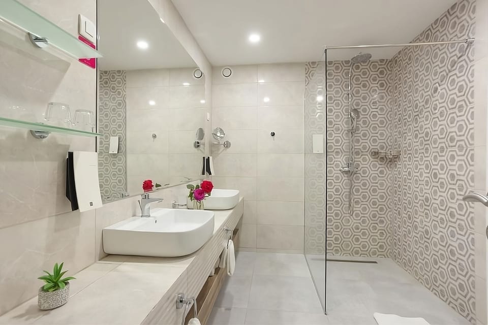 Indulge in a spa-like bathroom with double vanity comfort.