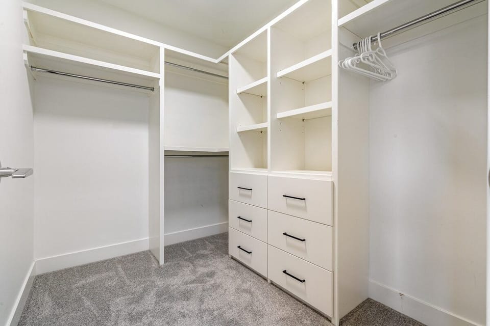Walk in closets throughout the home 