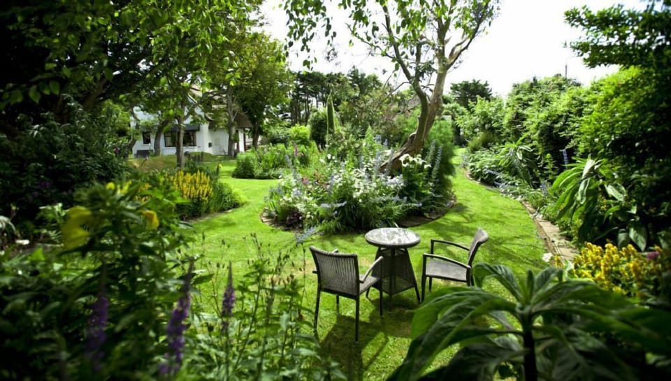 Picturesque organic flower gardens.