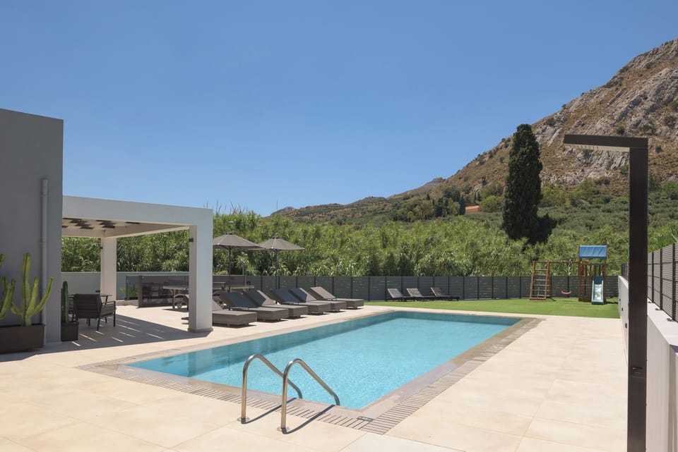 Refresh beneath the Cretan sun in your spacious private heated swimming pool.
