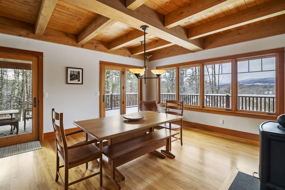 Dining Table with Sweeping Views of Mt. Mansfield
