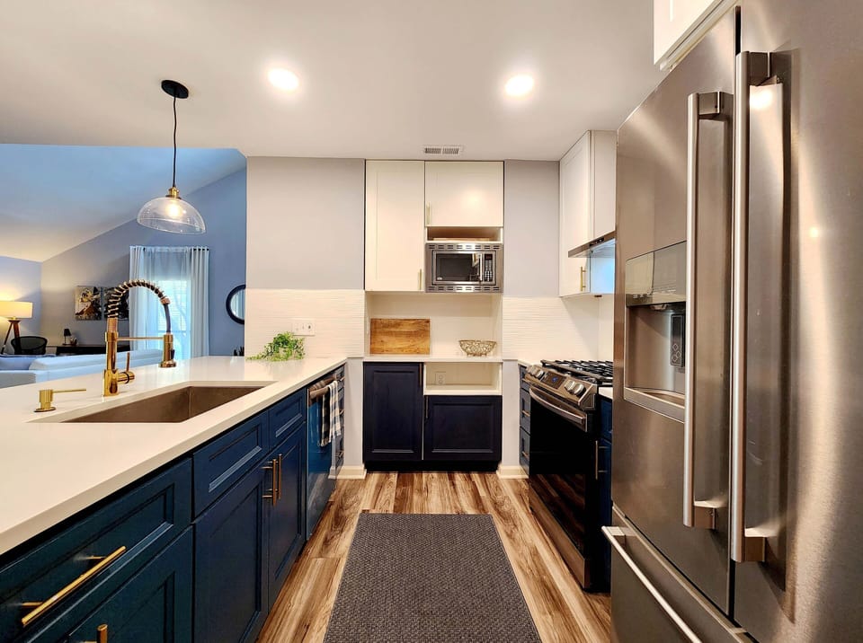 Beautiful cabinetry and extremely functional kitchen layout.