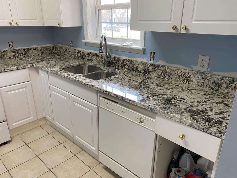 Beautiful new granite countertops.