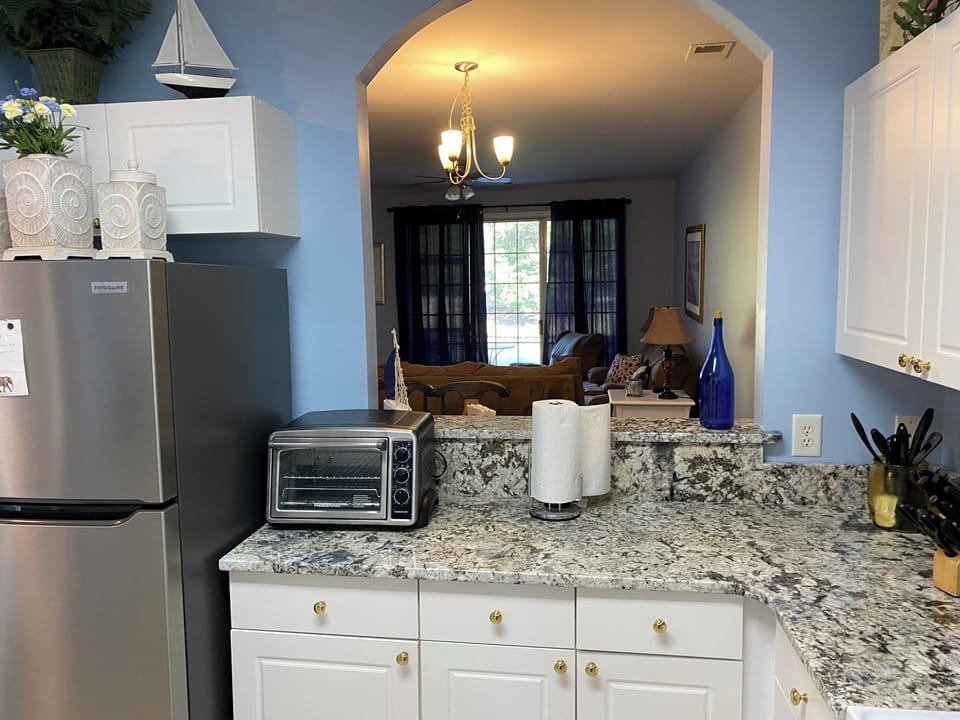 Pass through to dining. Toaster oven