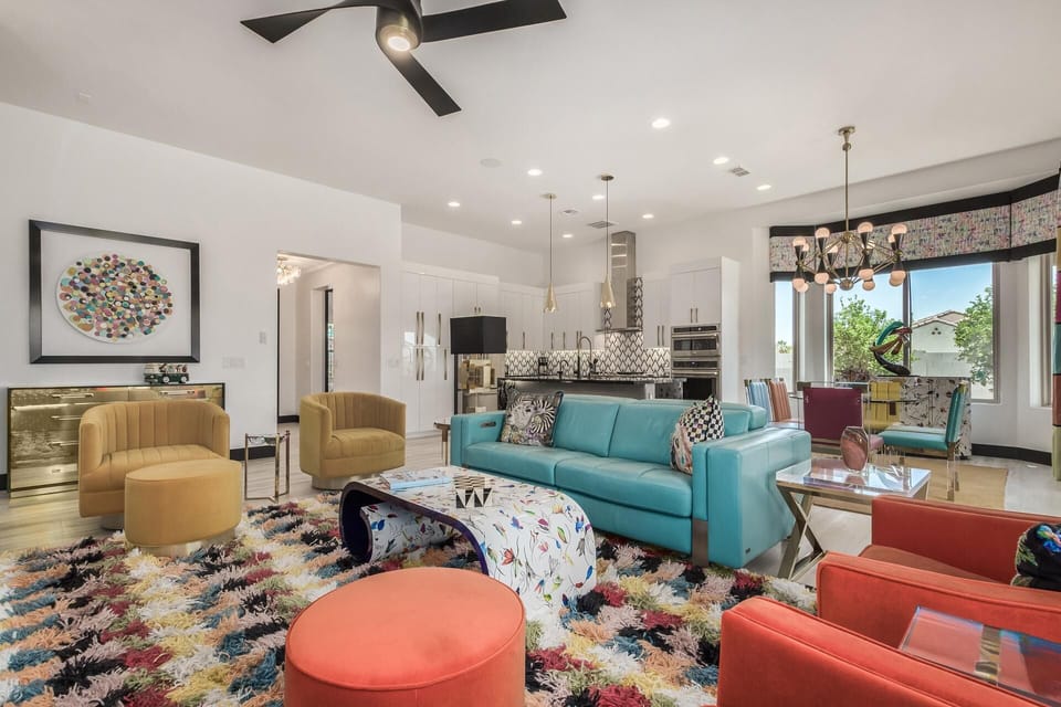 Designer furnishings throughout