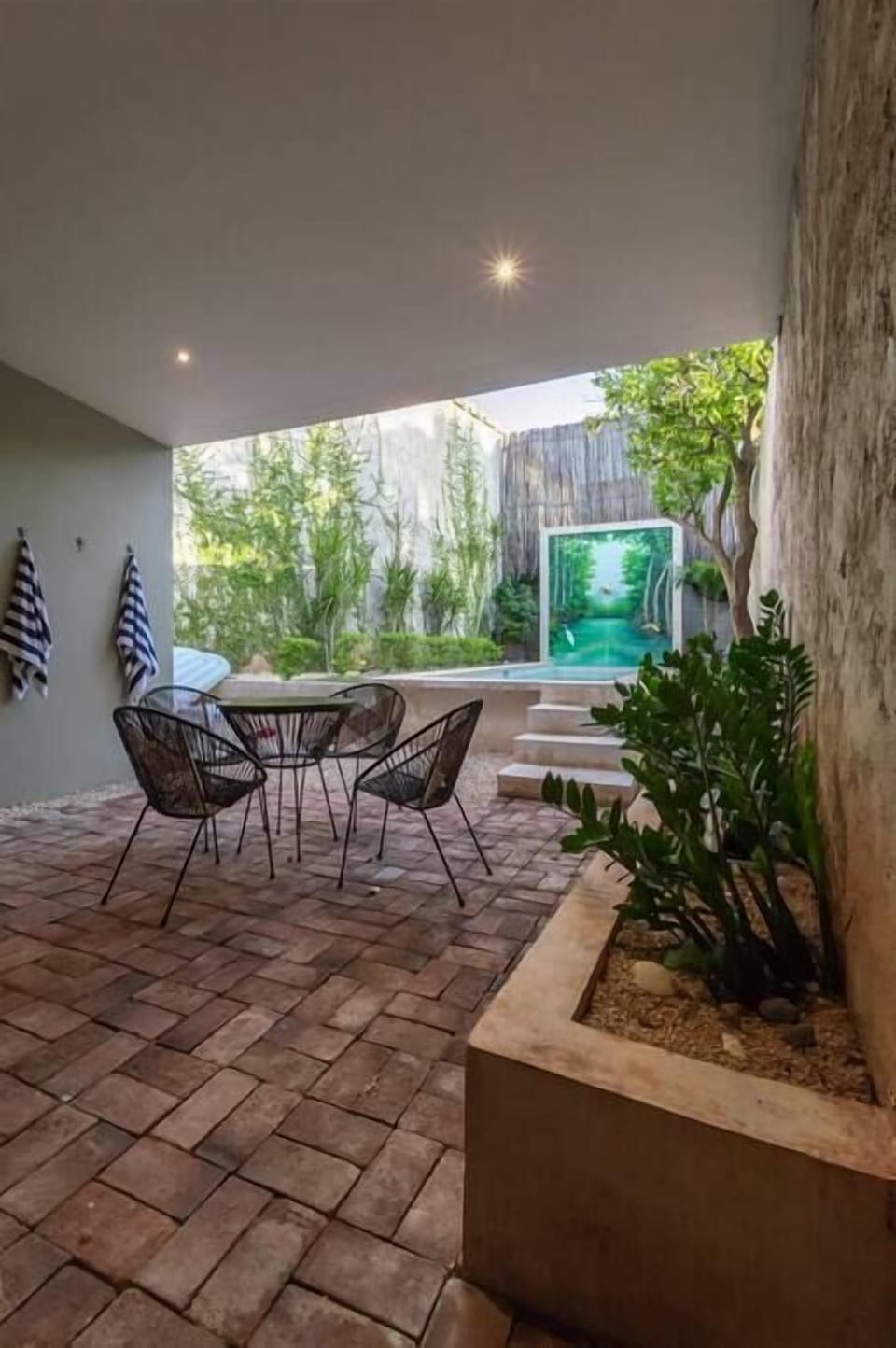 Outdoor dining table
