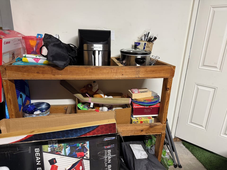 Misc games, toys, bean bag toss, crocket setcrock pot, air frier, baby play 