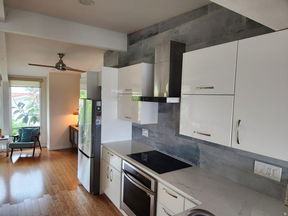 Remodeled, modern kitchen.  
