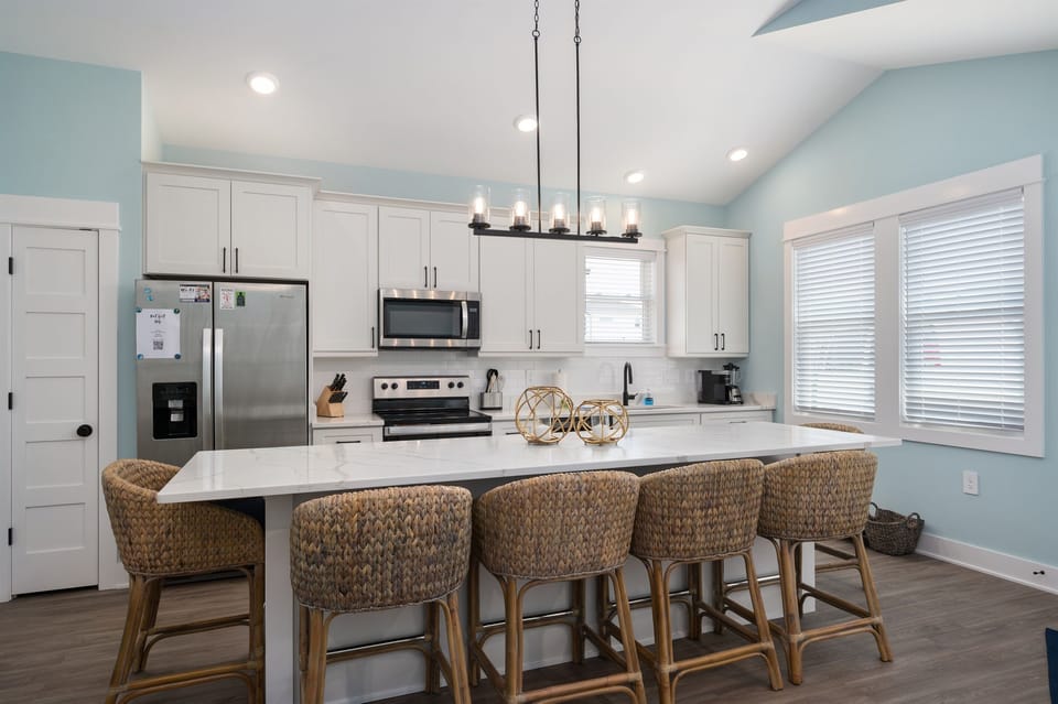 Huge kitchen island with seating for all