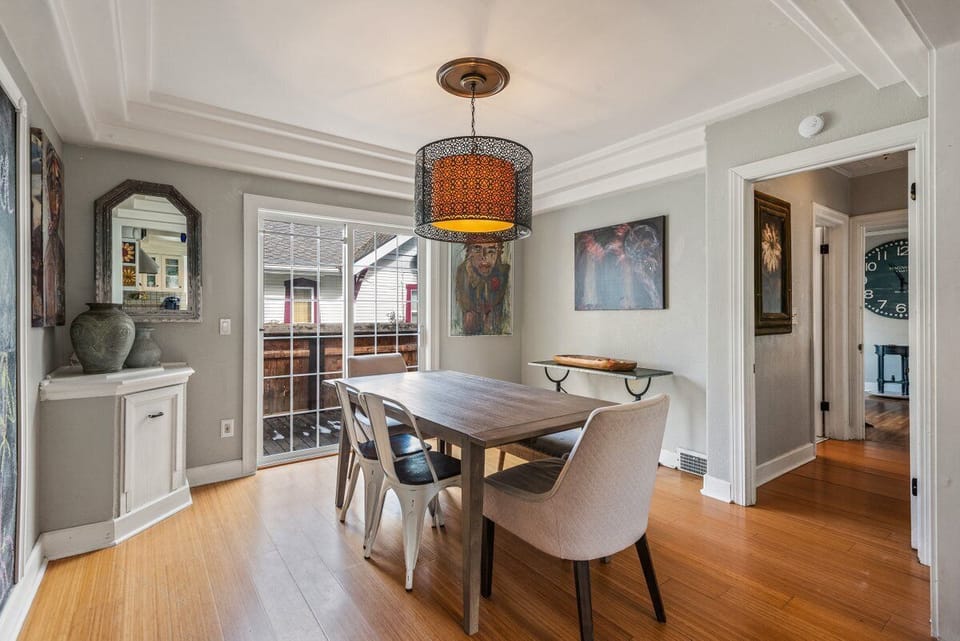 Host unforgettable dinners in this sophisticated formal dining room.