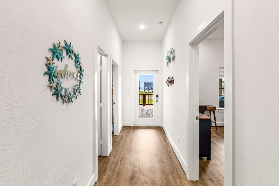 You’ll enter Jump Right Inn at the first-floor hallway.
