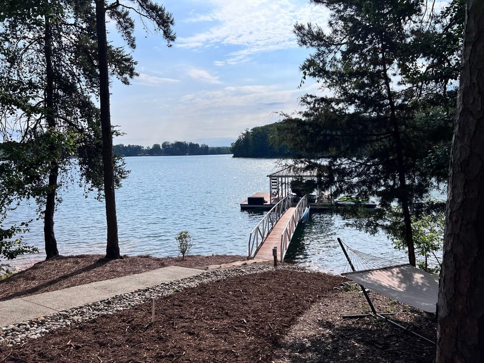 Private dock with swing