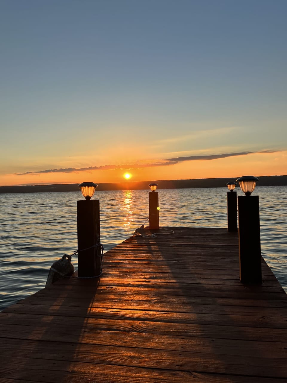 Sunrise from the private dock, enjoying your morning coffee