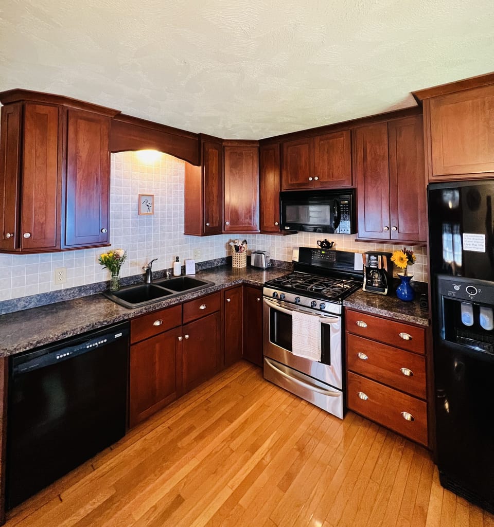 Fully-stocked kitchen with all amenities you need! Coffee pot, blender, toaster