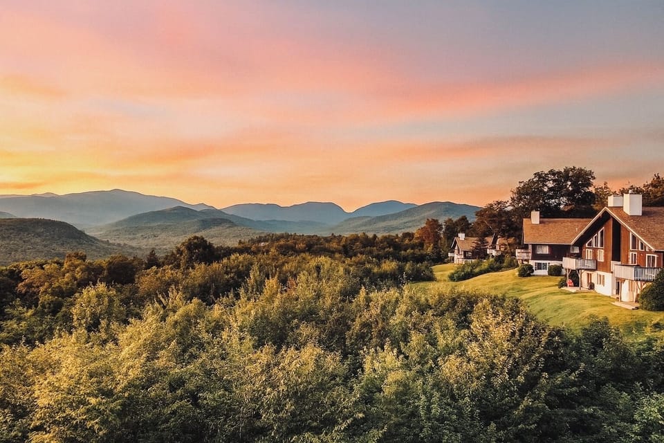 Our hilltop home, with incredible views of Mount Washington.