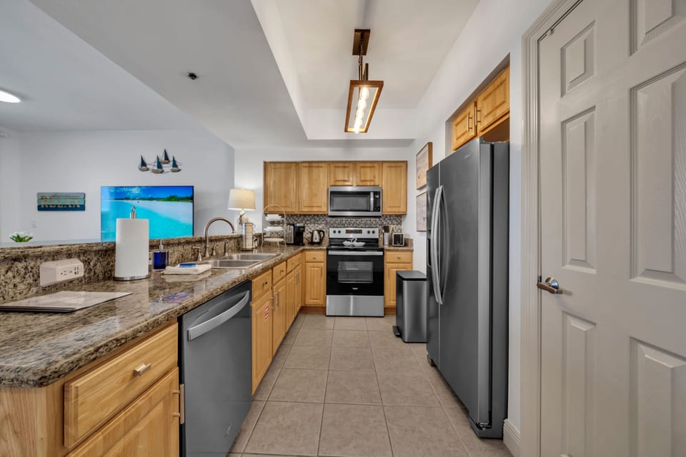 Brand new appliances in the kitchen
