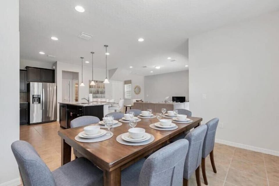 Dining area and open plan living